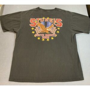 Vintage Sturgis Motorcycle Rally XL T-Shirt USA Flag Eagle 2002